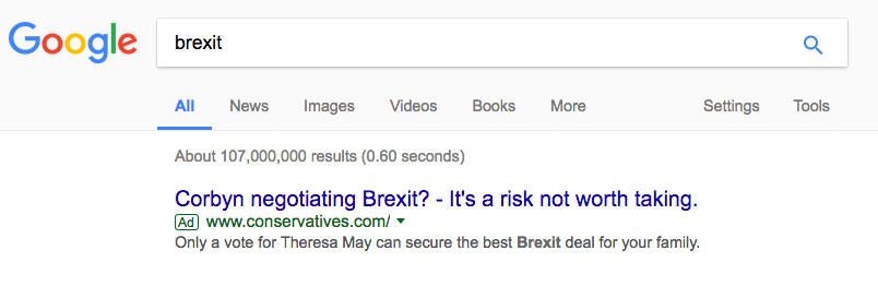 Buying Brexit: the politics of Google ads & the general&nbsp;election